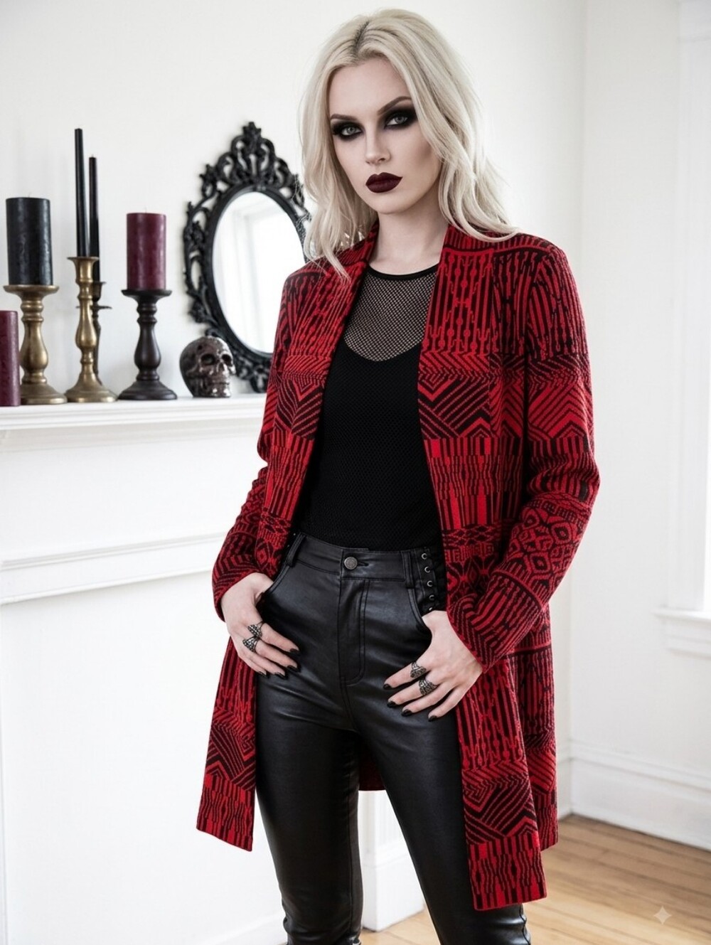 Ruby Rd. Women's Red and Multi Cardigan